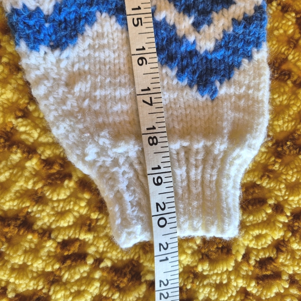 Vintage Handknit Striped/Chevron Sweater - Picture 6 of 7